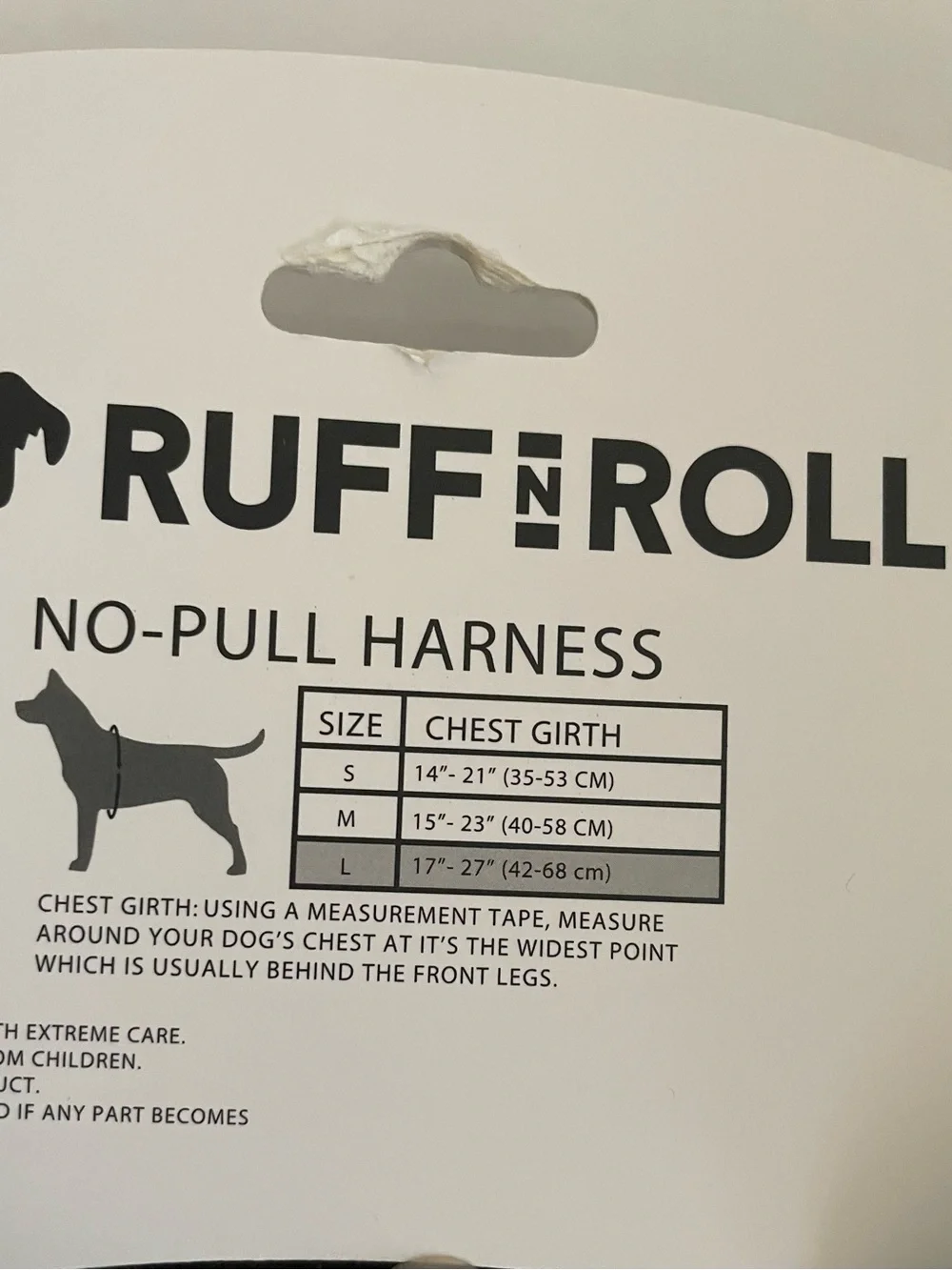 RuffNRoll Dog Harness, Size L